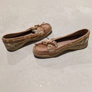 Sperry top-sider women's angelfish gold glitter boat shoes - size 7